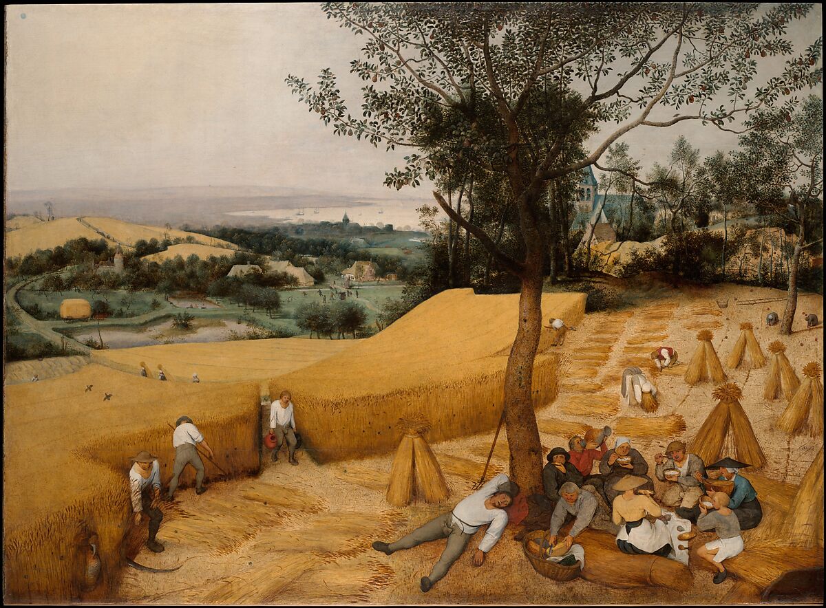 The Harvesters, Pieter Bruegel the Elder  Netherlandish, Oil on oak